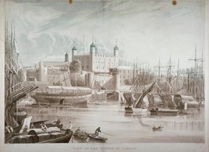 ロンドン塔、1819 年。 作： Daniel Havell