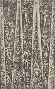 フルートアーマーのチャネルのデザイン、約。 1515年。 作： Daniel Hopfer
