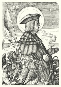 聖ジョージのマクシミリアン1世、神聖ローマ皇帝 作： Daniel Hopfer