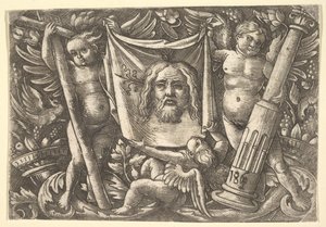 二人の天使によって開催されたスダリウム、ca。 1515。