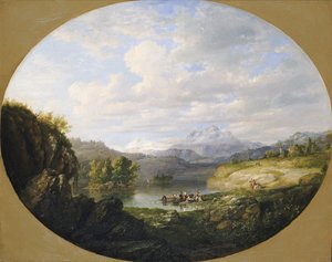 スイスの湖、1849 年。 作： Daniel Huntington