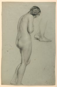 素描、女性ヌード、1858年