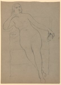 ドローイング《座る女性ヌード》1870-80年