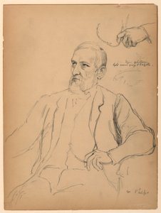 ドローイング、ジョン・ジェイ・フェルプス坐像、S、1863年