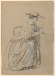 シェパード・ガンディ夫人座像、1859年 作： ダニエル・ハンティントン