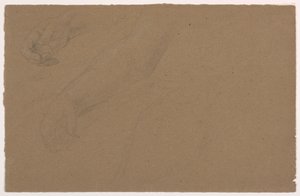 素描、右手の習作、1850-60年