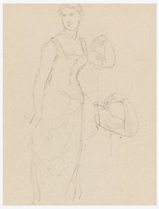 素描、ベラ・ウォーシャムの肖像画のためのスケッチ、1878年