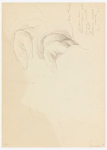 素描、ベラ・ウォーシャムの肖像画のためのスケッチ、1878年
