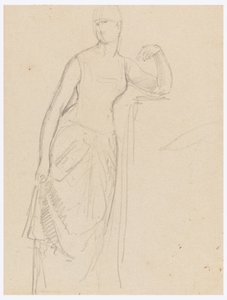 素描、ベラ・ウォーシャム夫人の肖像画のためのスケッチ、1878年