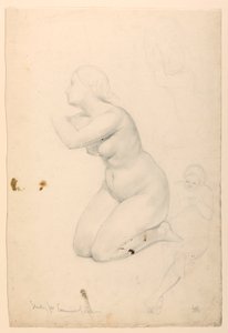 ドローイング、「病者の聖体拝領」のための習作、1844-45年