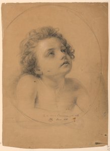 ドローイング、「病者の聖体拝領」のための習作、1845年 作： Daniel Huntington