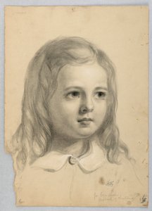 素描、「クリスティアナ」複製画のための習作、1850年