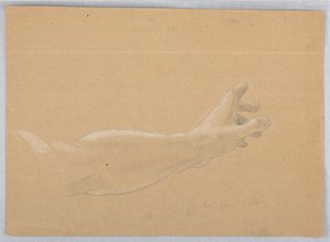 素描、「初期クリスティア」のための習作、1839-40年