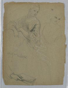 ドローイング、「マーサ・ワシントン・レセプション」のための習作、1869年
