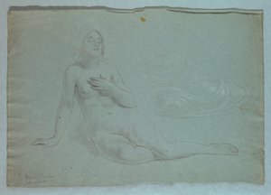 ドローイング、「マーシーの夢」のための習作、1857年 作： Daniel Huntington