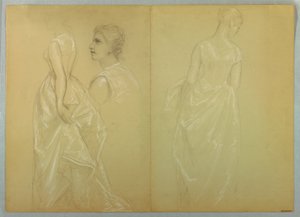 ドローイング、「ワシント夫人」のための習作、1878-86年、1860年 作： ダニエル・ハンティントン