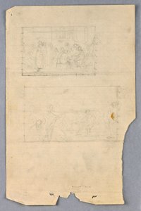 素描、「科学グループ」のための習作、1858年