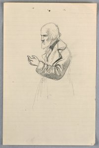 素描、「科学グループ」のための習作、1858年