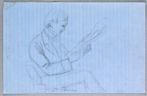 素描、「科学グループ」のための習作、1858年 作： Daniel Huntington