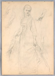 素描、「ティツィアーノ・ショーイング」のための習作、1872年