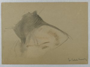 ドローイング、「貢納金」のための習作、1852年 作： ダニエル・ハンティントン