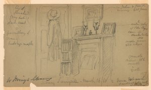 デッサン（1860年3月16日、サニーサイドのワシントン・アーヴィング図書館