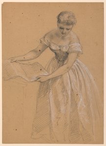 ドローイング、立つ女性、1860年