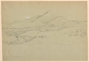 タムワース村の近くの丘からのチョコルア山 作： Daniel Huntington