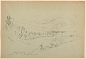 ニューハンプシャー州ジェファーソンの道路から見たワシントン山 作： Daniel Huntington