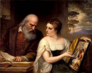哲学とキリスト教美術。 1868 作： Daniel Huntington