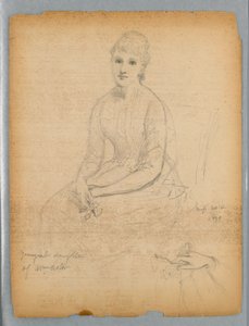 ウィリアム・アスターの末娘の肖像画のスケッチ 作： Daniel Huntington