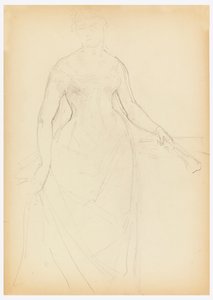 ベラ・ワーシャムの肖像画のスケッチ 作： Daniel Huntington
