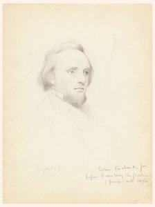 ピーター・リチャーズの肖像画のための頭のスケッチ 作： Daniel Huntington