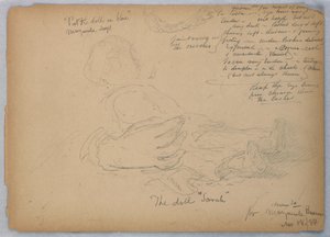 マーガレットバロウズの肖像画のスケッチ、1884年11月18日 作： Daniel Huntington