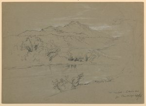 バーモント州ケンブリッジから見たマンスフィールド山の眺め 作： Daniel Huntington