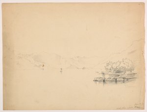 スイス、ブリエンツ湖の西岸 作： Daniel Huntington
