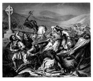 ツアーの戦い、732年、1875年。 作： Daniel John Pound