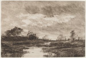 小川のある田園風景 作： Daniel Kotz
