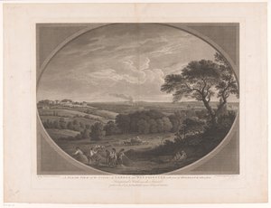 Gezicht op Londen, gezien vanaf Hampstead Heath スペイン人の近くのハムステッド ヒースからハイゲートの一部を撮影した、ロンドンとウェストミンスターの都市の北側の眺め (オブジェクトのタイトル)
