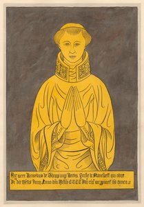 Brass Plate para Richard de Thorp, de Stanwell Church 作： Daniel Lysons