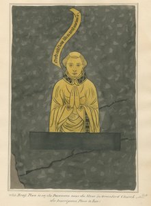 グリーンフォード教会からの正体不明の真鍮のプレート 作： Daniel Lysons