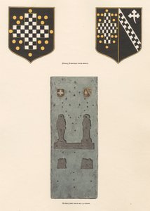 チズルハーストのジェームズとエレノア・ウォルシンガムの銅板がなくなった記念碑 作： Daniel Lysons