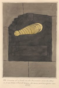 ロンドンの環境: イーストハム教会の正体不明の幼児のための真鍮プレート 作： Daniel Lysons