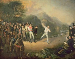 キャッスルマリーでのボウリングマッチ、クロイン、1847 作： Daniel MacDonald