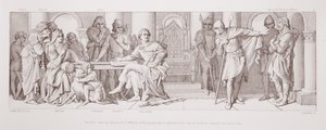 ハロルドの捕われの身は、1866年にL.グルーナーによって刻まれた「ノルマン征服の物語」からポンティウのガイが彼のために身代金を要求することを知らされているノルマンディーのウィリアムに発表されました。 作： Daniel Maclise