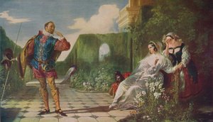 12夜のマルヴォリオと伯爵夫人のシーン、c1840、c1915