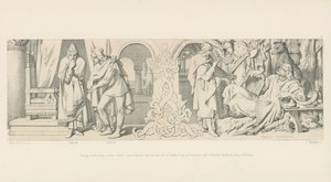 Tostig、ハロルドへの別の攻撃を瞑想しながら、デンマークの王スウェインとノルウェーの王ハロルド・ハードラダの援助を要請 作： Daniel Maclise