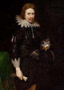 ウィリアムキャベンディッシュの肖像画の詳細（1624年） 作： Daniel Mytens