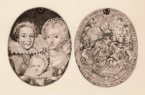 ボヘミアのフレデリック、エリザベススチュアートとその息子、フレデリックヘンリー、1621年、1904年 作： Daniel Mytens