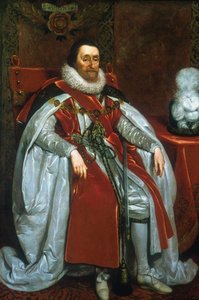 ジェームズ1世、イングランドとスコットランドの王、1621年 作： Daniel Mytens